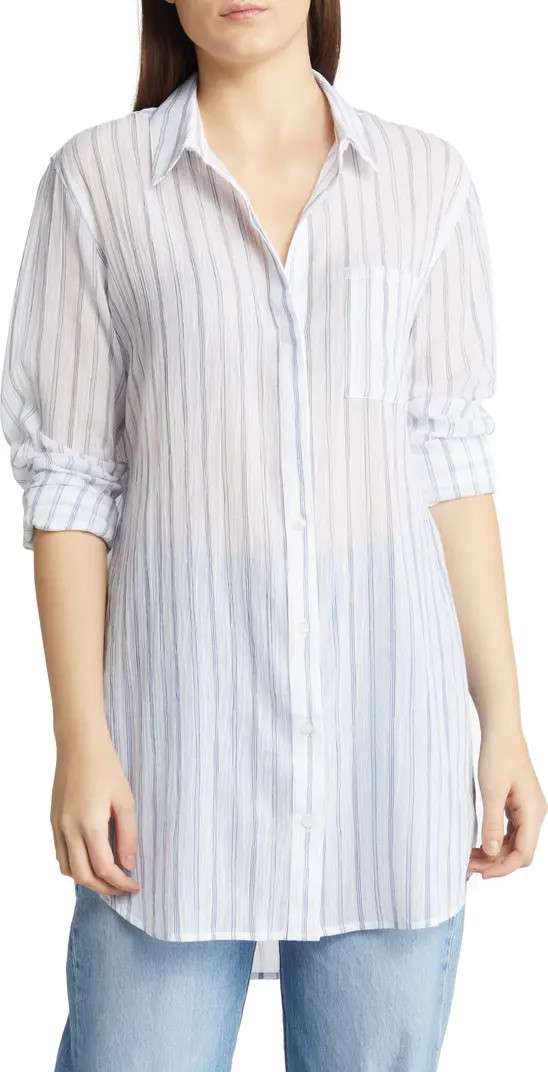Treasure & Bond Stripe Woven Tunic | Nordstrom | Nordstrom