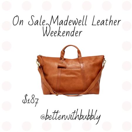 Someone talk me out of this!!! 30% off Madewell leather weekender bag! 

#LTKitbag #LTKtravel #LTKSale