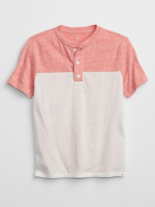 Kids Colorblock Henley T-Shirt | Gap Factory