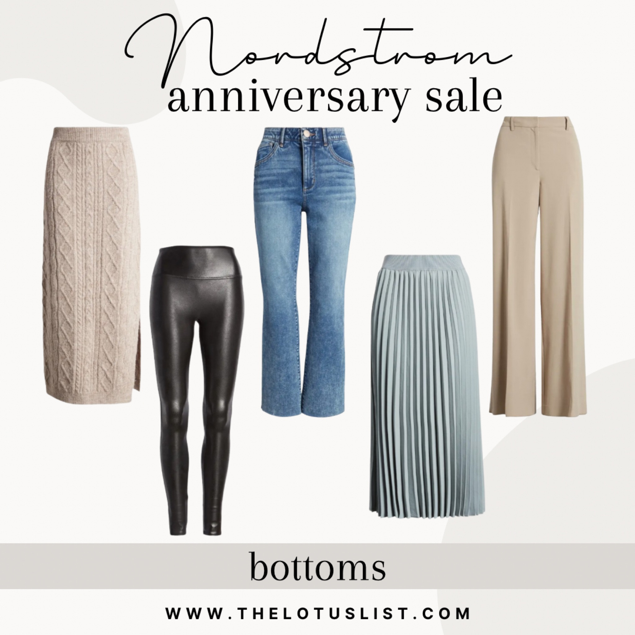 Nordstrom Anniversary Sale - Bottoms

Ltkfindsunder100 / ltkfindsunder50 / ltkplussize / ltkmidsize / LTKSeasonal / LTKsalealert / LTKstyletip / Nordstrom / Nordstrom anniversary sale / Nordstrom sale / Nordstrom denim / pants / skirts / maxi skirts / maxi skirt / skirt / jeans / denim / bottoms / faux leather leggings / leggings / fall fashion / cable knit skirt / wide leg pants / trousers / wide leg trousers / sale / sale alert 

#LTKxNSale #LTKSummerSales #LTKStyleTip