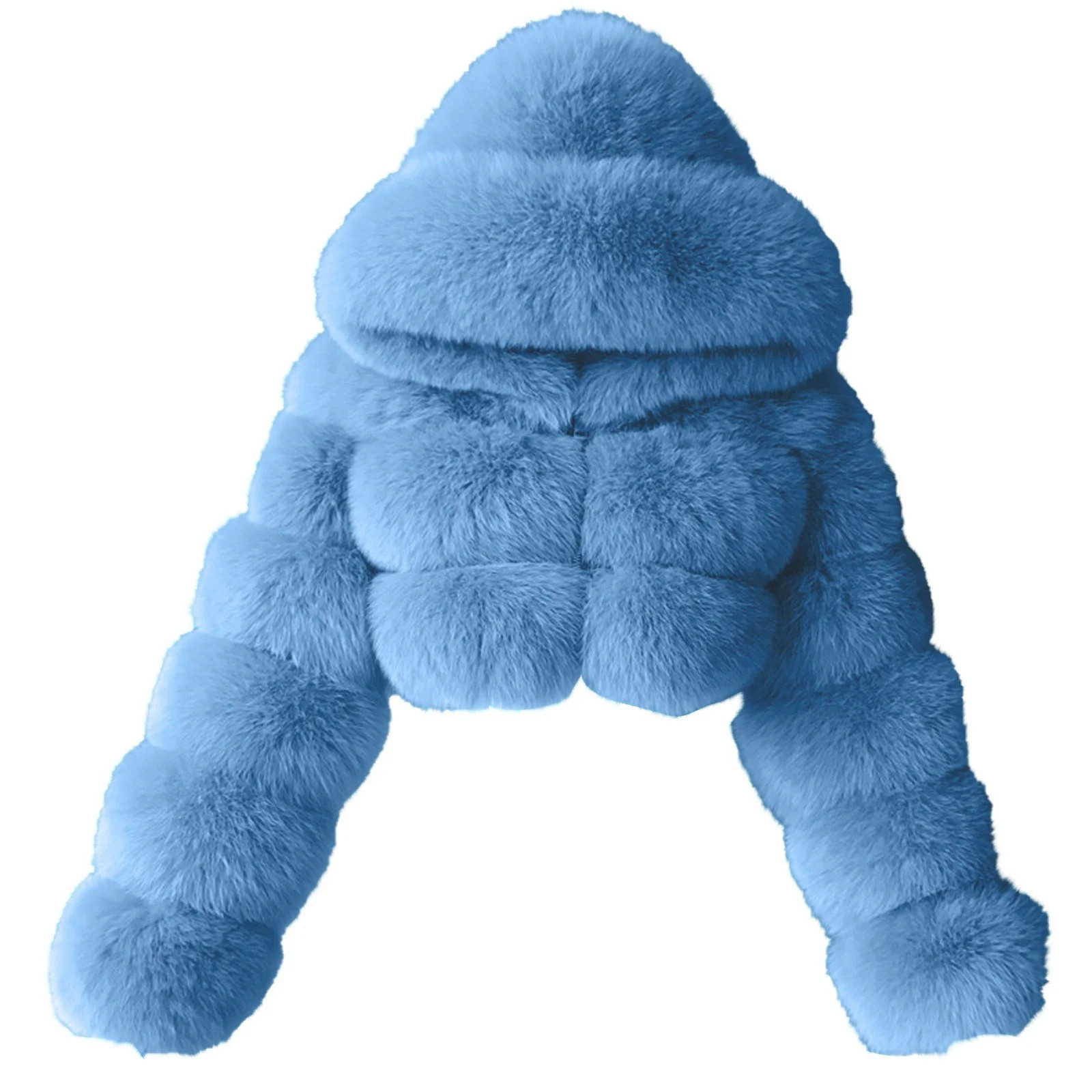 Jjayotai Women's Faux Fur Short Coats, Thicken Cropped Winter Warm Jacket, Fluffy Fuzzy Cardigan ... | Walmart (US)