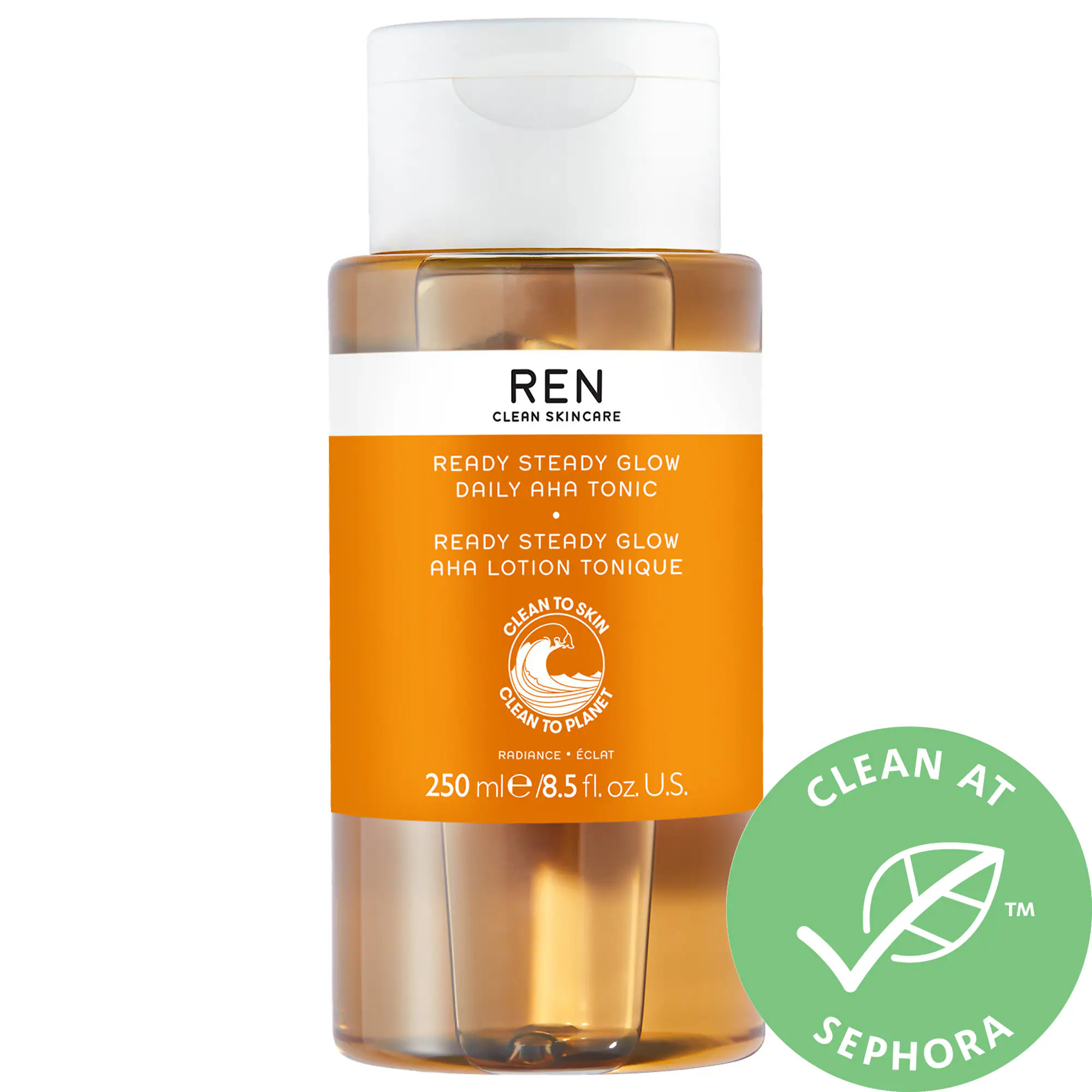 REN Clean Skincare Ready Steady Glow Daily AHA Toner 8.5 oz/ 250 mL | Sephora (US)