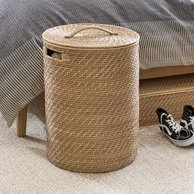Quinn Storage Hamper - White Wash | Pottery Barn Teen