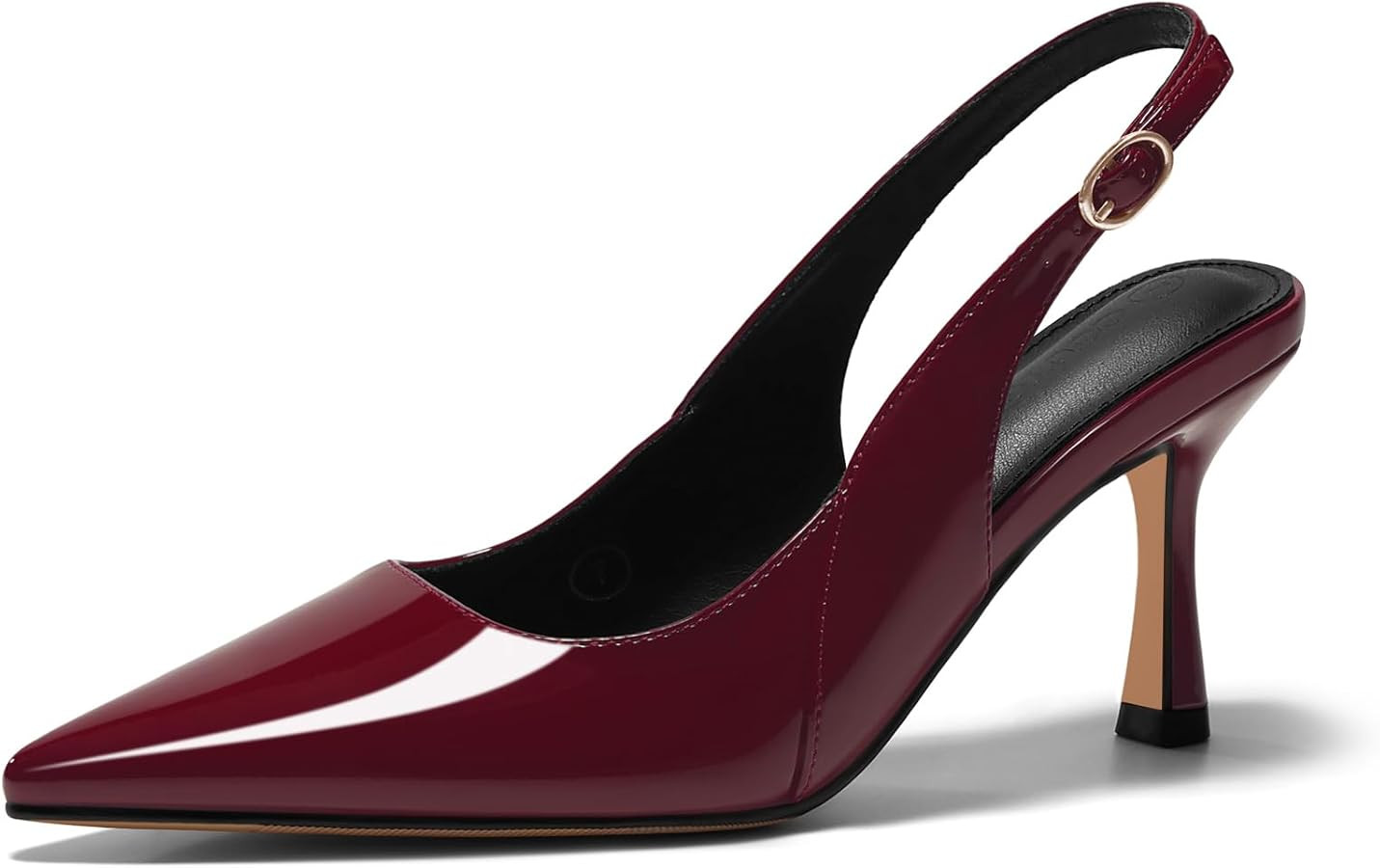 Coutgo Women's Slingback Kitten Heels Closed Pointed Toe Pumps Work Wedding Dress Shoes | Amazon (US)