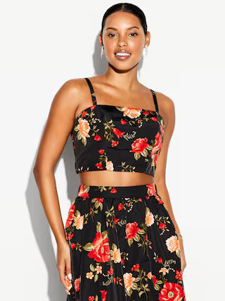 The Occasion by Old Navy Taffeta Cropped Tank Top | Old Navy (US)