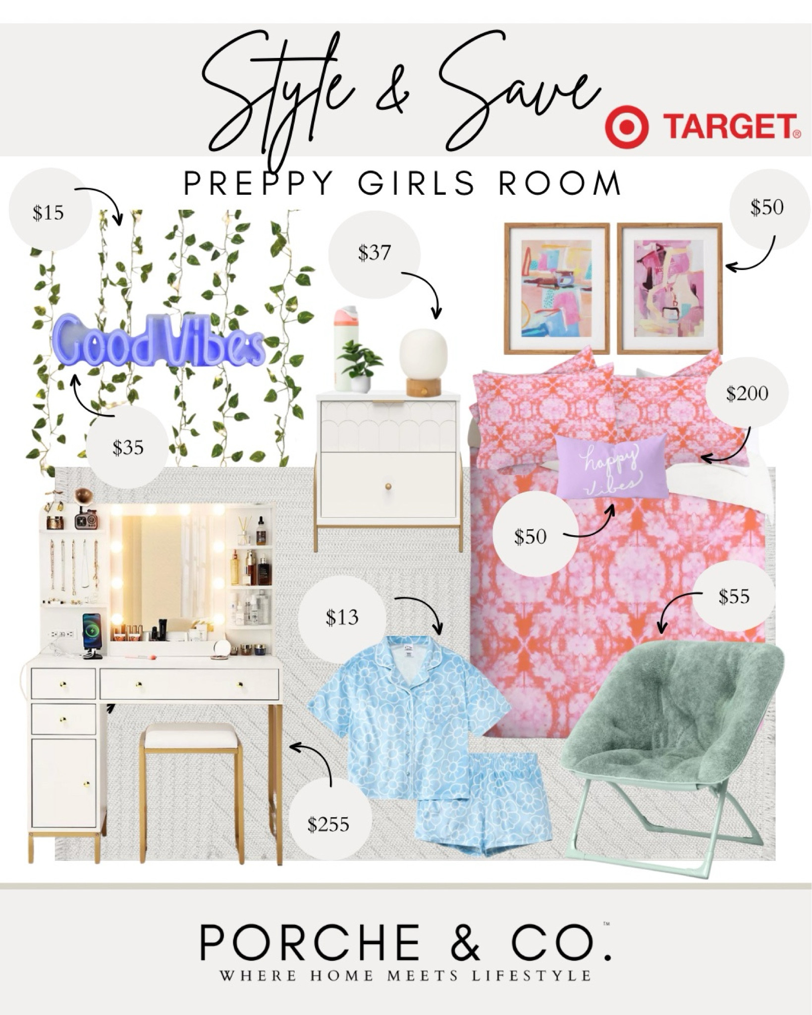 Style and save, preppy girls room, preppy bedroom, girls room, owala, neon sign
#visionboard #moodboard #porcheandco

#LTKStyleTip #LTKKids #LTKHome