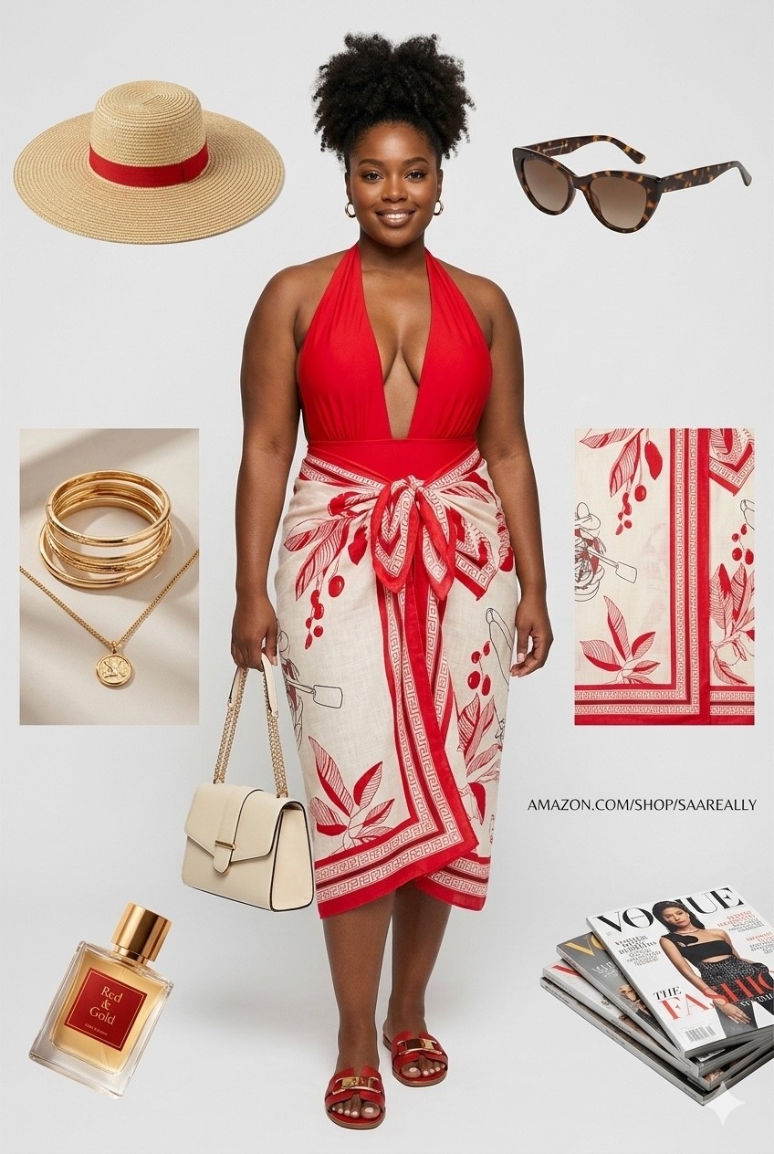 Shine in this red swimsuit look. Show off this look at the beach or on vacation .

#LTKootd #LTKgrwm #LTKTravel