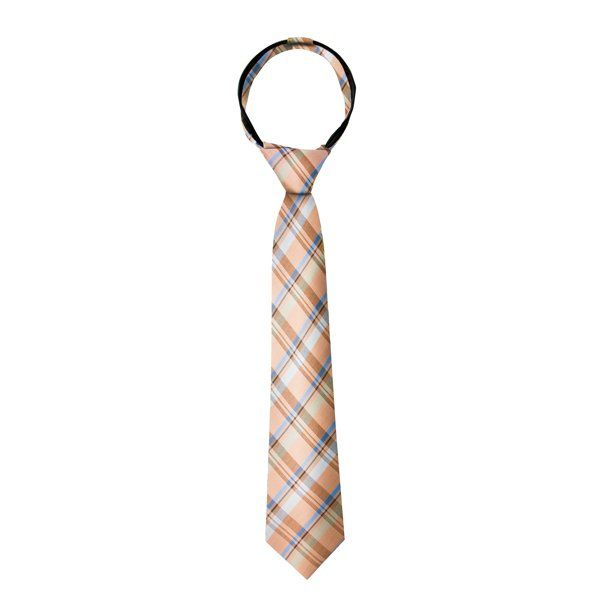 Spring Notion Boy's Tartan Plaid Woven Zipper Tie - Walmart.com | Walmart (US)