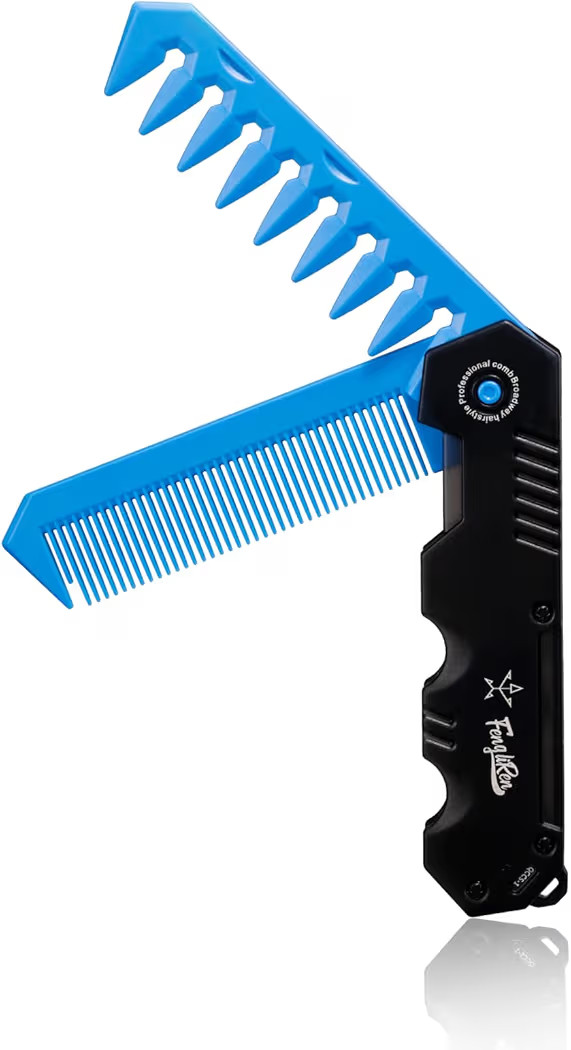 Protable Folding 2 in 1 Hair Comb Dence Tooth Comb Wide Tooth Comb Sparse Styling Pocket for Comb... | Amazon (US)