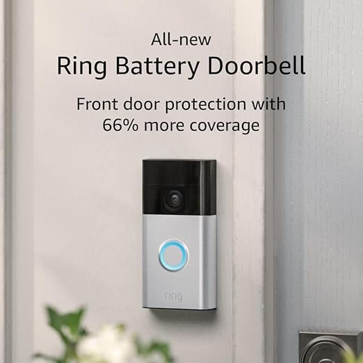 All-new Ring Battery Doorbell — Now with 66% more coverage, Head-to-Toe Video, Live View with T... | Amazon (US)