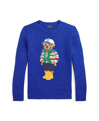 Big Boys Polo Bear Cotton Sweater | Macy's