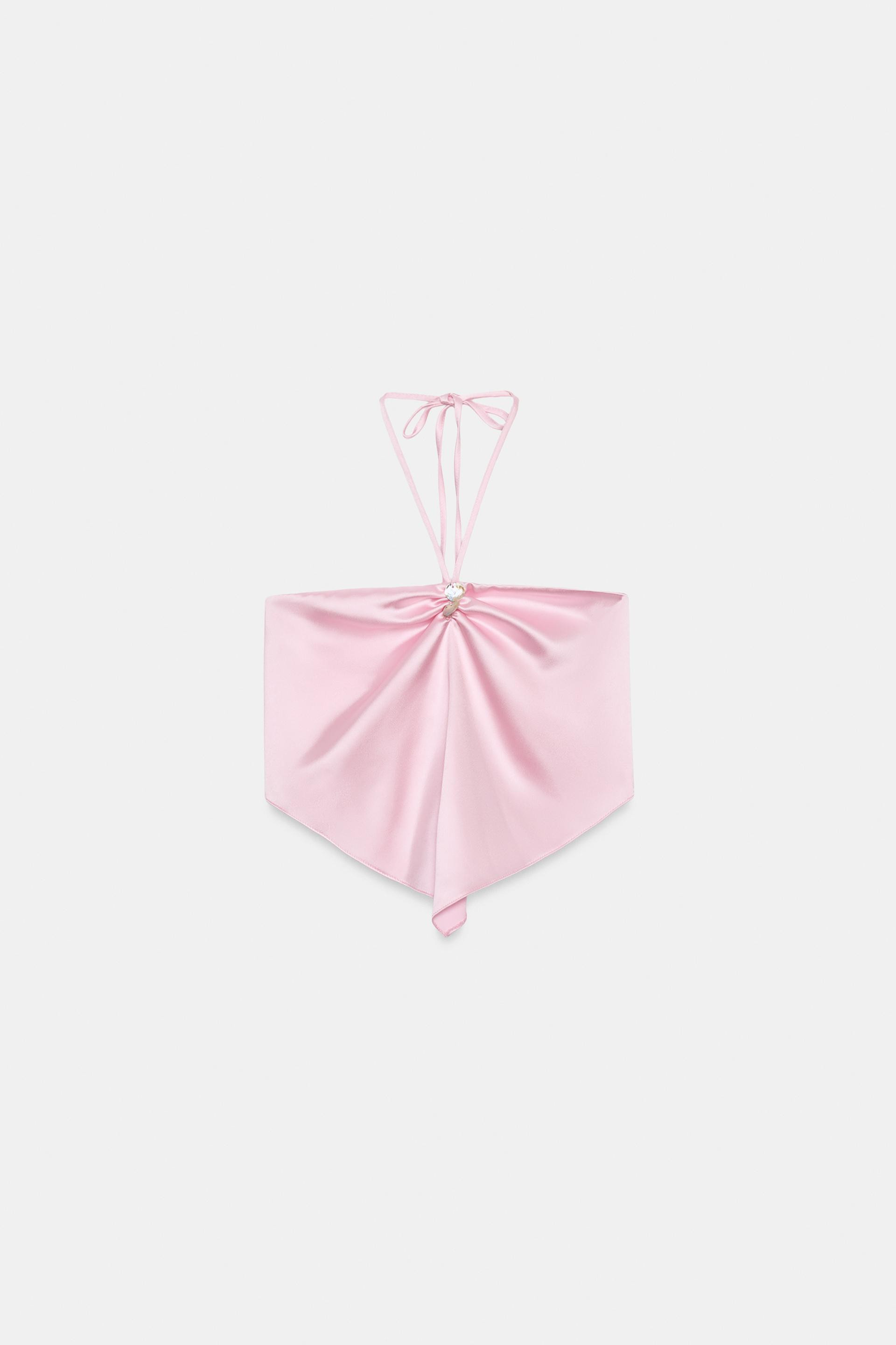 NECKHOLDER-TOP IN SATINOPTIK | Zara US