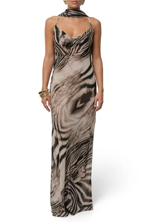 JLUXLABEL Infinite Journey Maxi Dress in Brown at Nordstrom, Size Small | Nordstrom