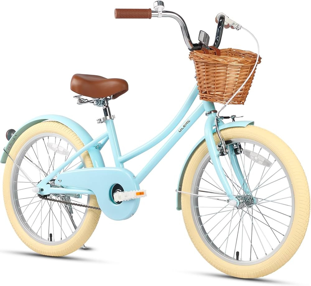 Glerc Little Molly 12-20 Inch Kids Retro Cruiser Bike for 2-13 Year Old with Wicker Basket & Trai... | Amazon (US)