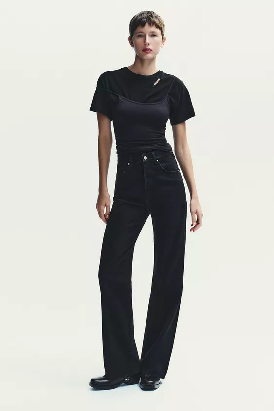 TRF HIGH RISE WIDE LEG JEANS | Zara US