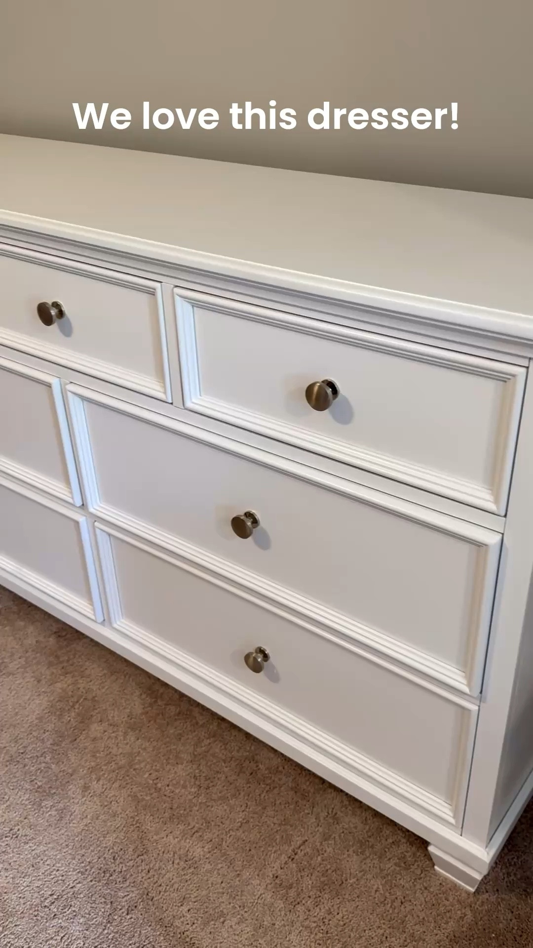 Back in stock! We are so happy with this white dresser, just love it! Great quality, plenty of drawer space and comes fully assembled!


#LTKHome