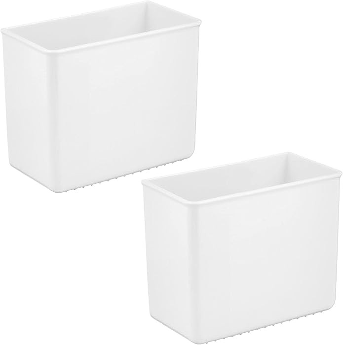 mDesign Plastic Adhesive Mount Storage Organizer Container for Kitchen or Pantry Wall Organizatio... | Amazon (US)