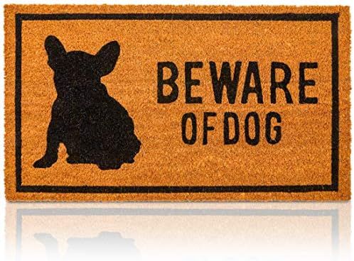 Beware of Dog Natural Coir Nonslip Welcome Door Mat (17 x 30 in) | Amazon (US)