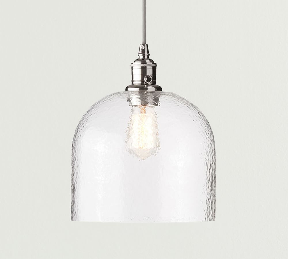 Textured Glass Cord Pendant | Pottery Barn (US)