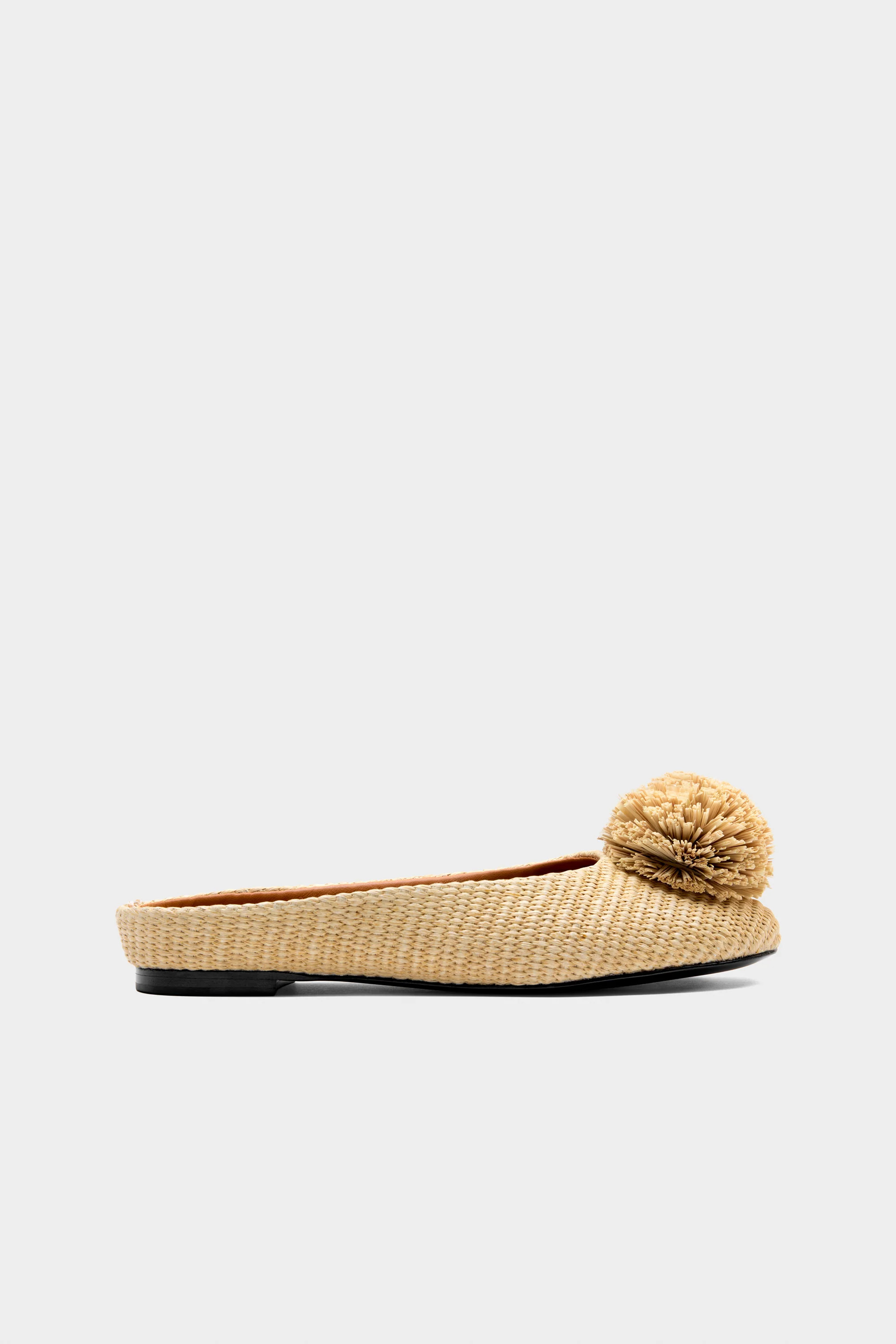 Pom Pom Riad Mule In Natural | Simon Miller