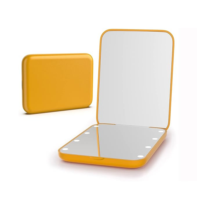 Kintion Pocket Mirror, 1X/3X Magnification LED Compact Travel Makeup Mirror with Light for Purse,... | Amazon (US)