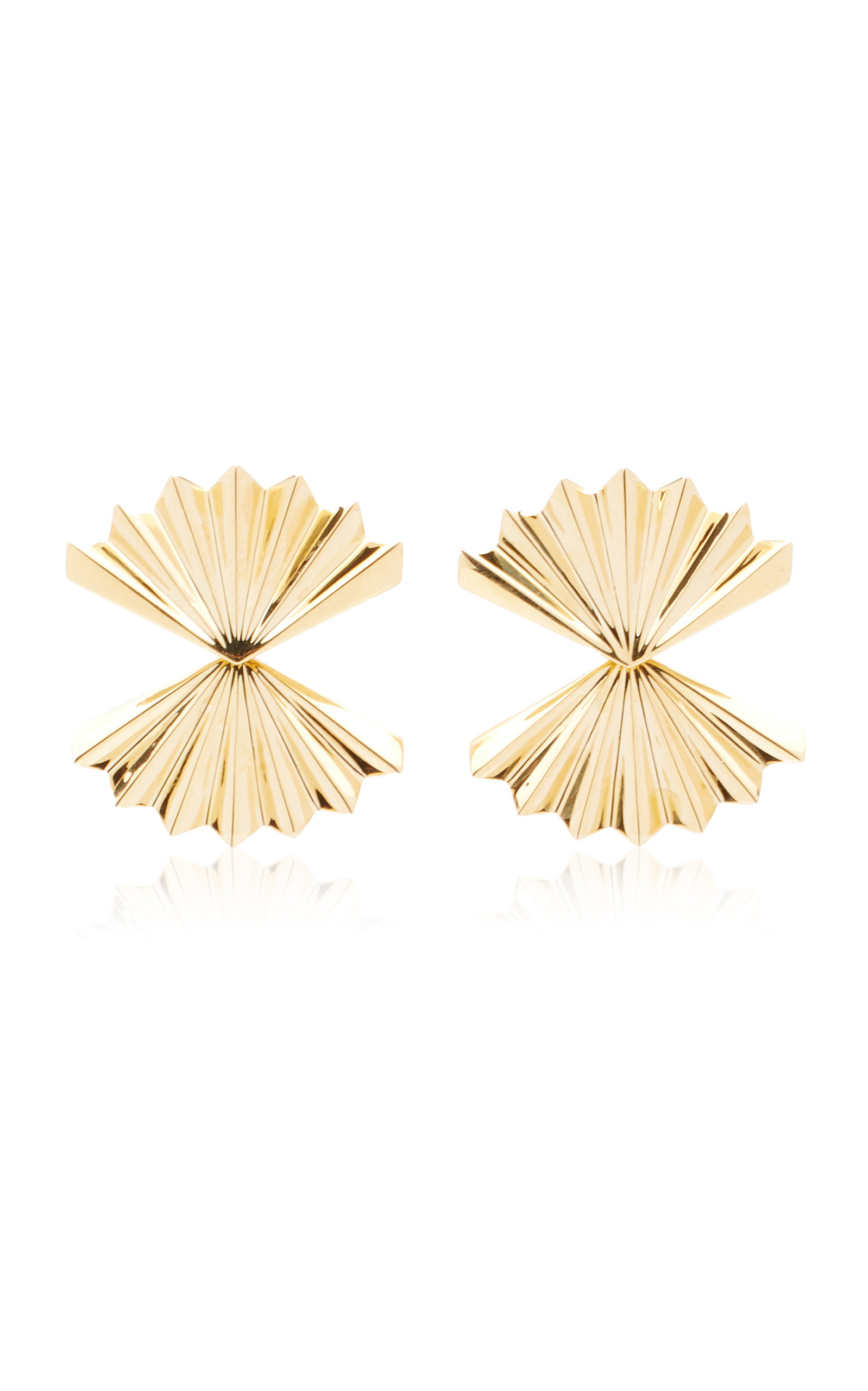 Anita Ko - Double Fan 18K Yellow Gold Earrings - Gold - OS - Moda Operandi - Gifts For Her | Moda Operandi (Global)