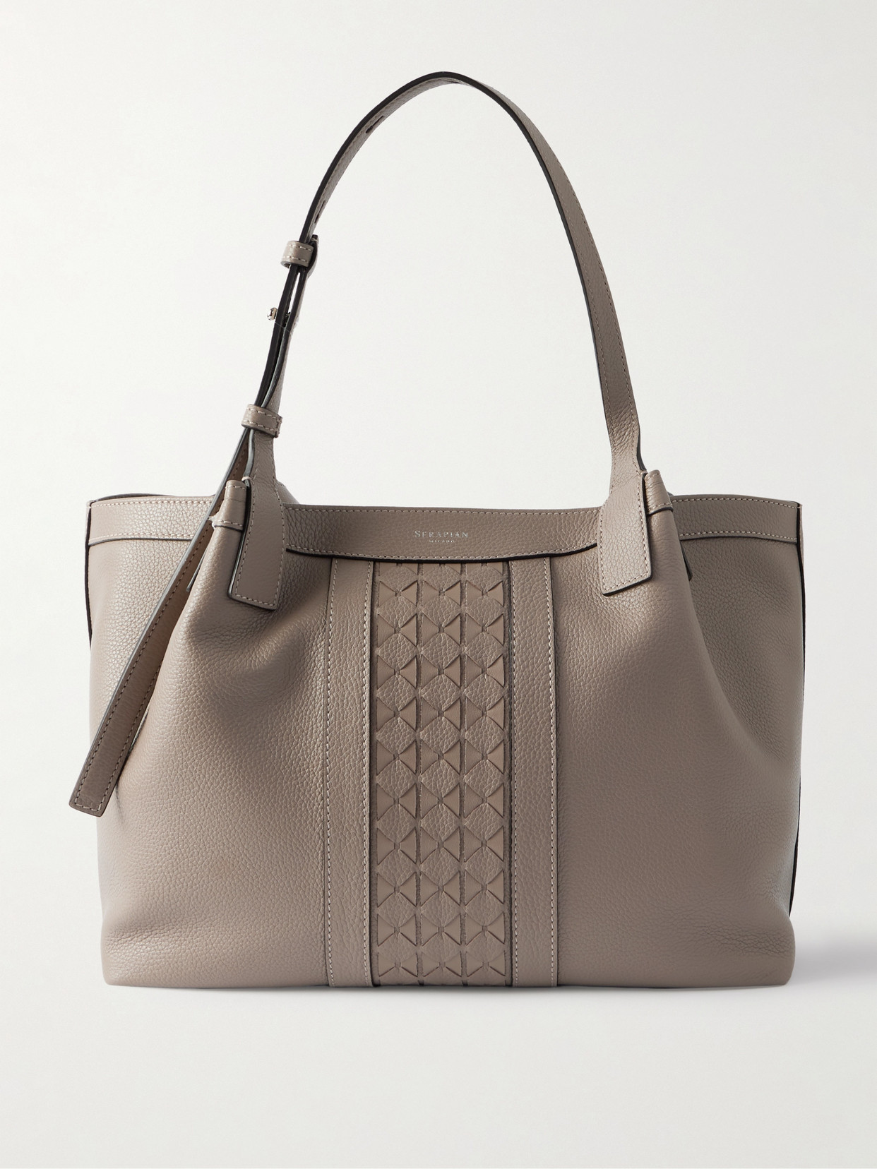 Serapian - Secret Small Textured-leather Tote - Gray | NET-A-PORTER (US)
