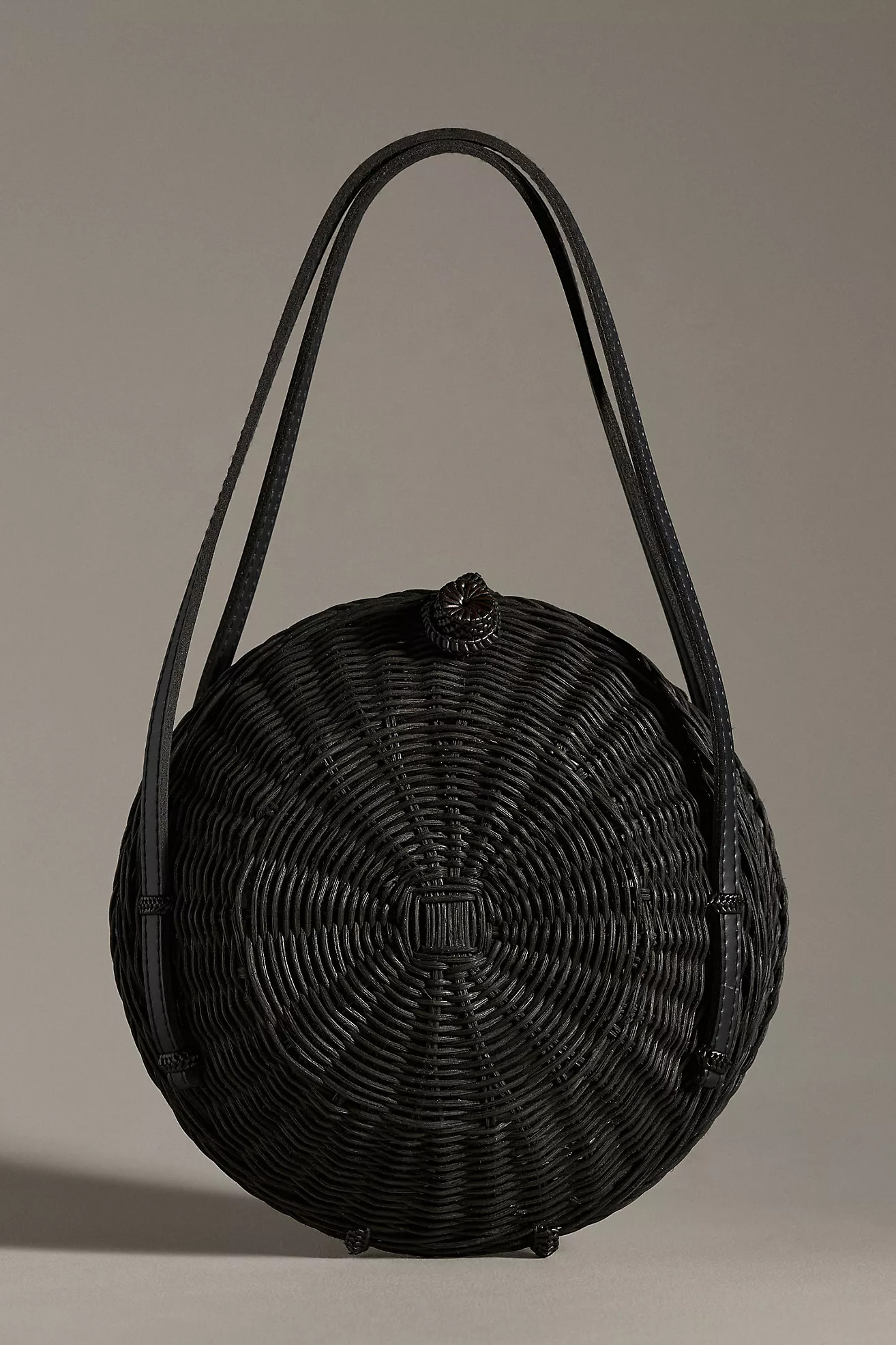 Woven Rattan Round Shoulder Bag | Anthropologie (US)
