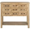 SAFAVIEH Mendie Rustic Classic 9 Drawer Chest, Natural Oak | Walmart (US)