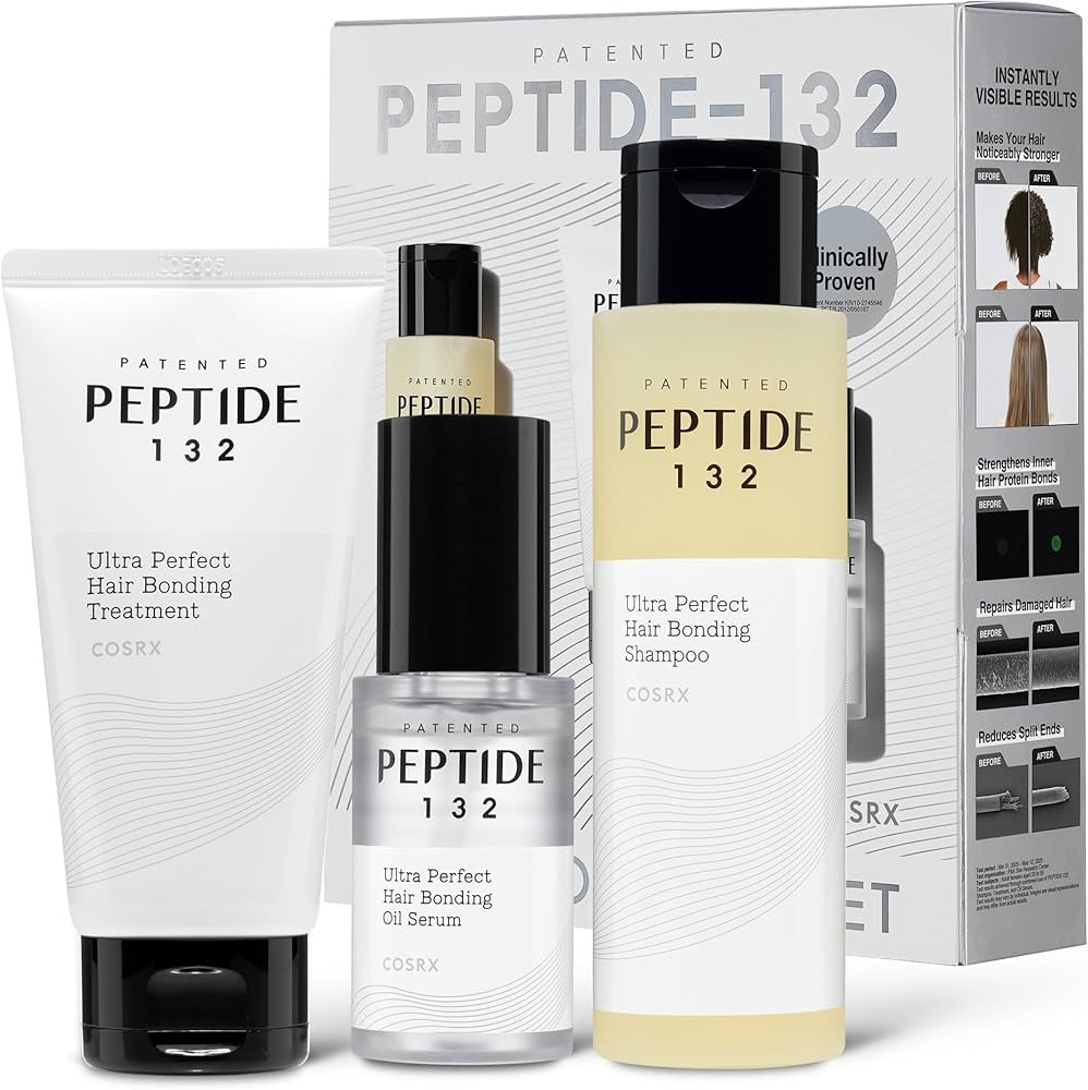 COSRX PEPTIDE 132 Hair Care Set - Bonding Shampoo, Treatment & Oil Serum, Bond Repair Treatment H... | Amazon (US)