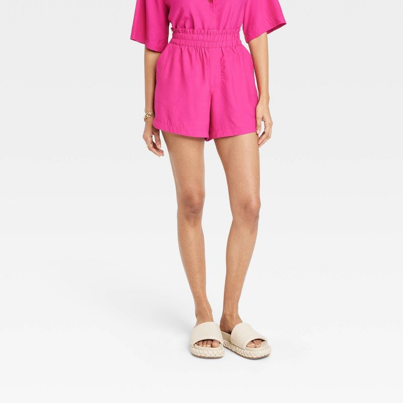 Women's High-Rise Pull-On Crepe Shorts - A New Day™ | Target