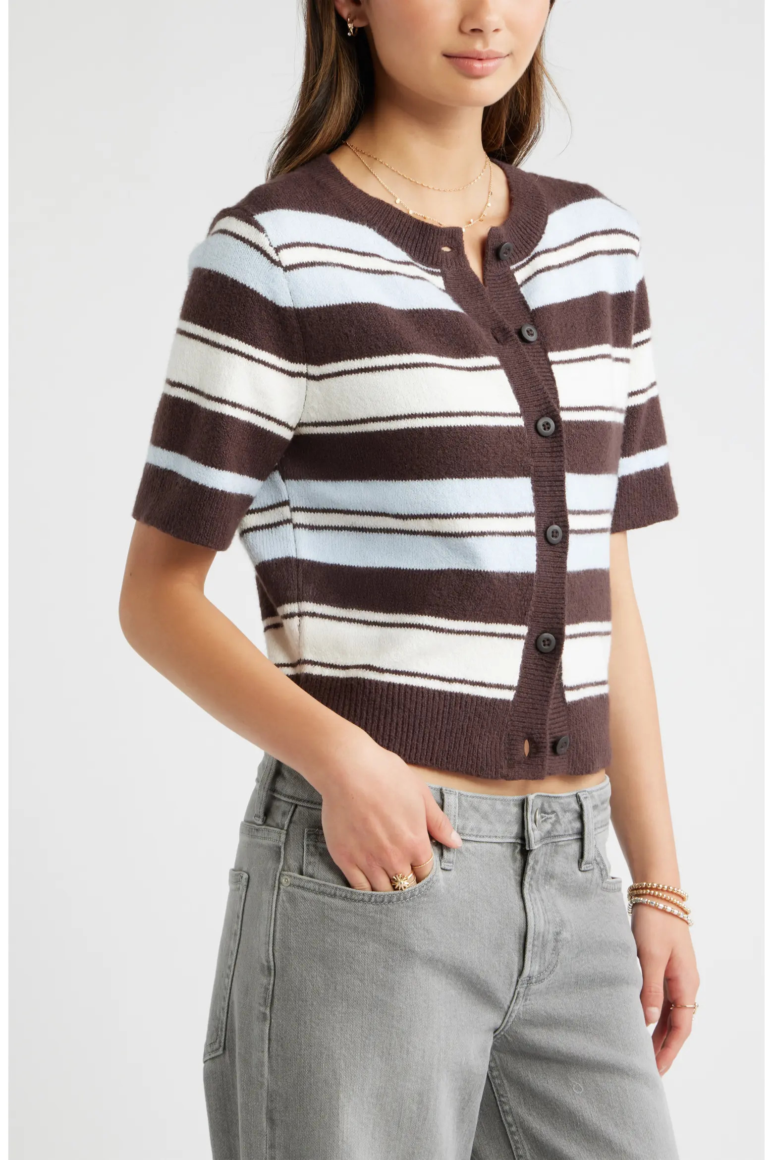 BP. Short Sleeve Cardigan (Women) | Nordstrom | Nordstrom