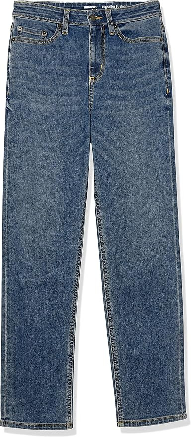 Amazon Essentials Women's High-Rise Straight Jean | Amazon (US)