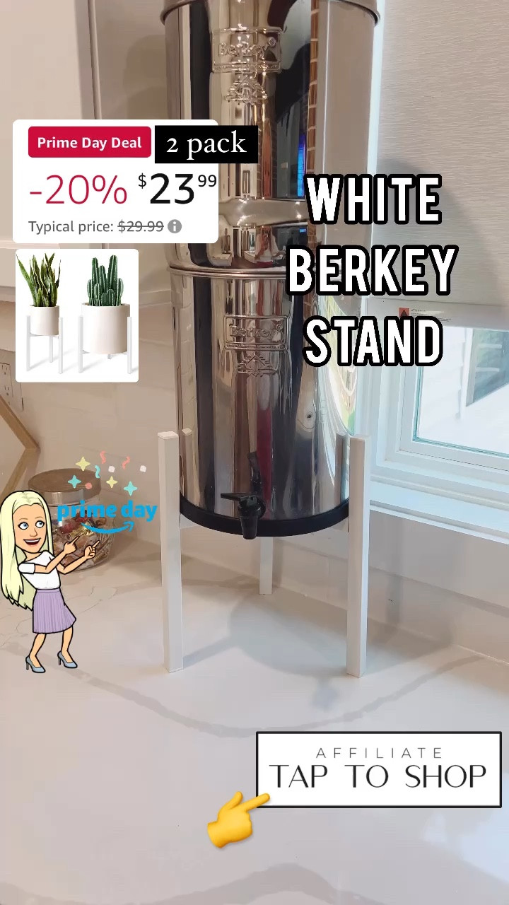 White Berkey Stand
I used this two pack plant stand as a Berkey water filter stand!
It works perfectly and matches my white kitchen!

#LTKSaleAlert #LTKFindsUnder50 #LTKHome