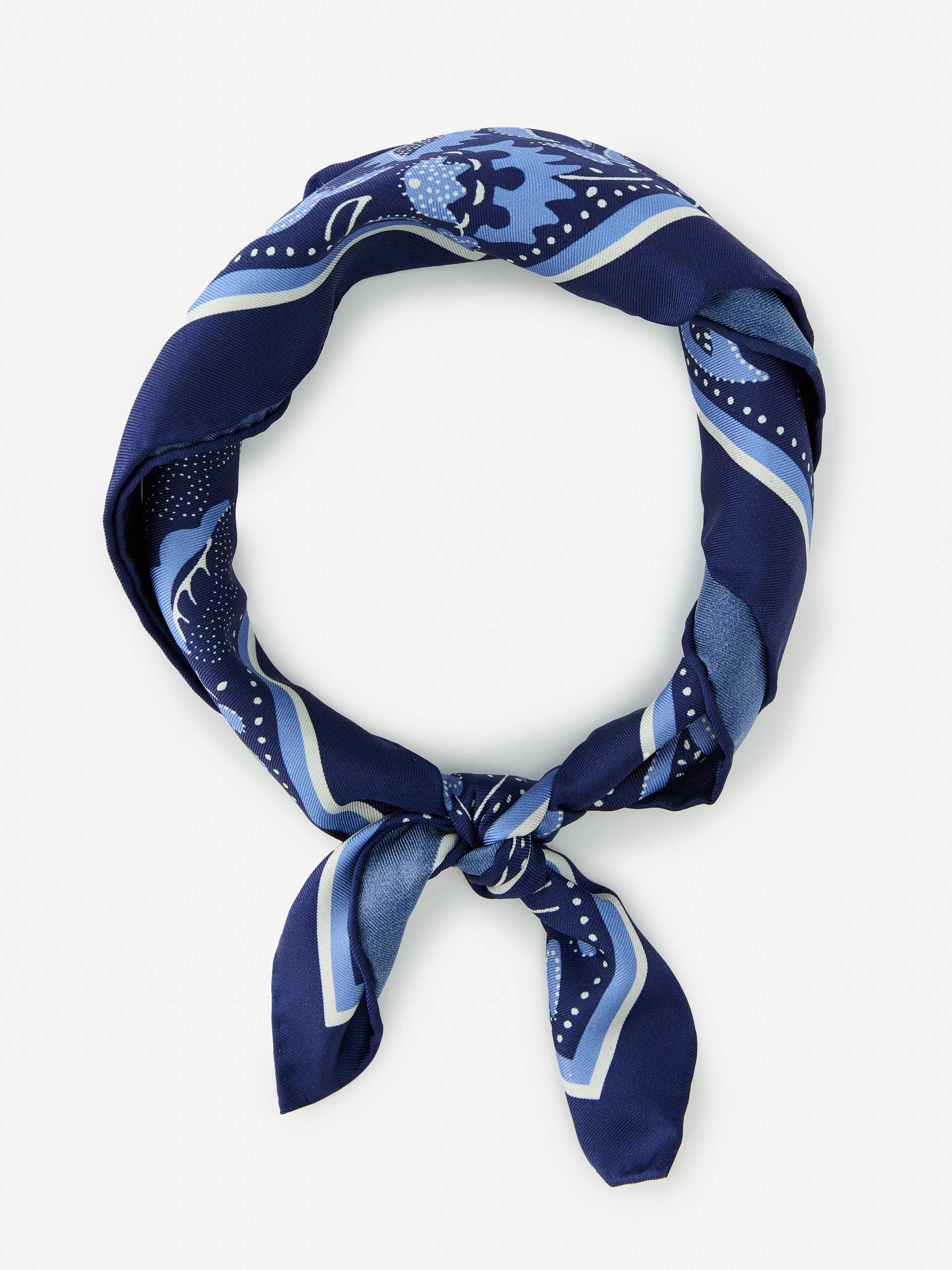 Nikka Silk Scarf in Squared Away | J.McLaughlin