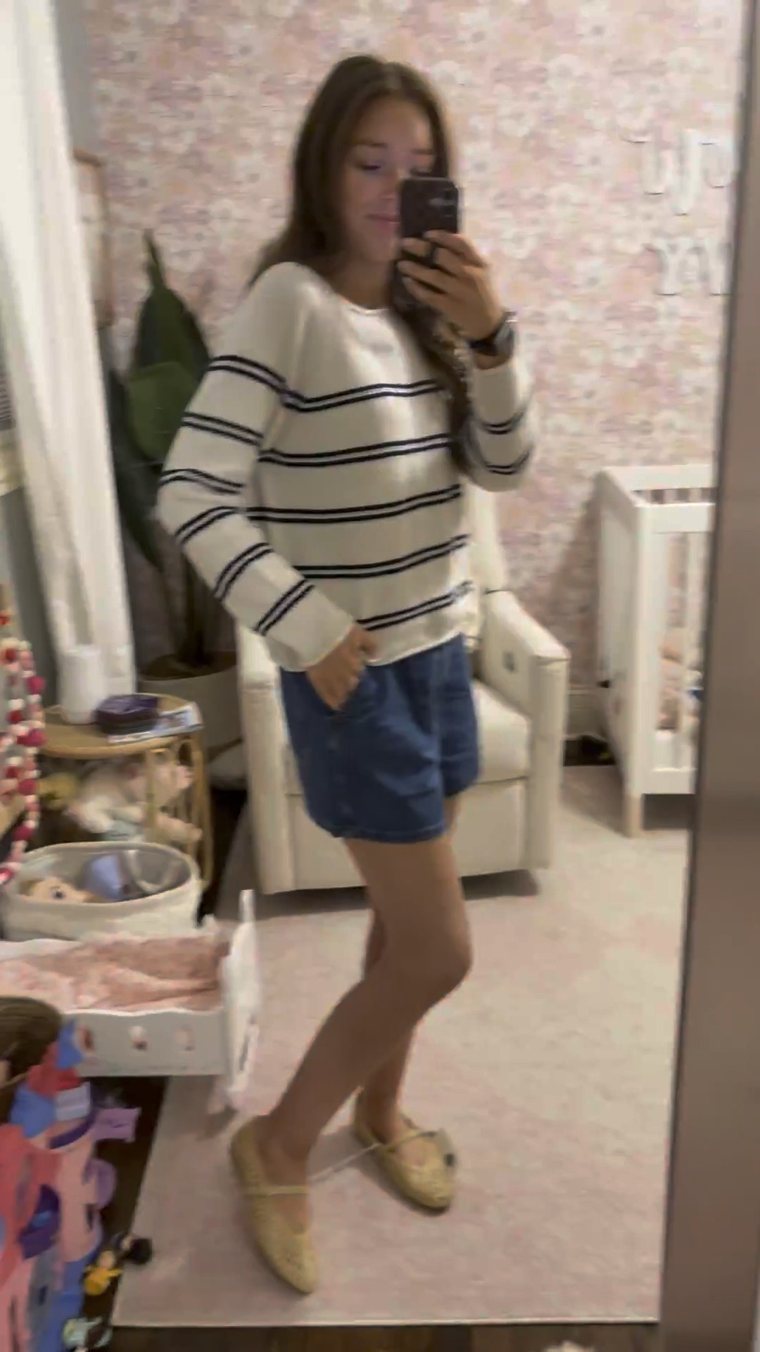 Wearing size 6 in shorts and m in sweater 

Spring outfi / summer outfit / jean shorts / sandals / spring shoes 

#LTKmomlife #LTKootd #LTKTravel