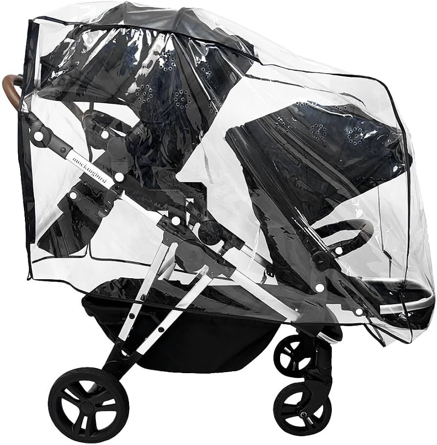 SASHA'S Double Rain and Wind Cover Made for Mockingbird Single-to-Double 2.0 Stroller w/Second Se... | Amazon (US)