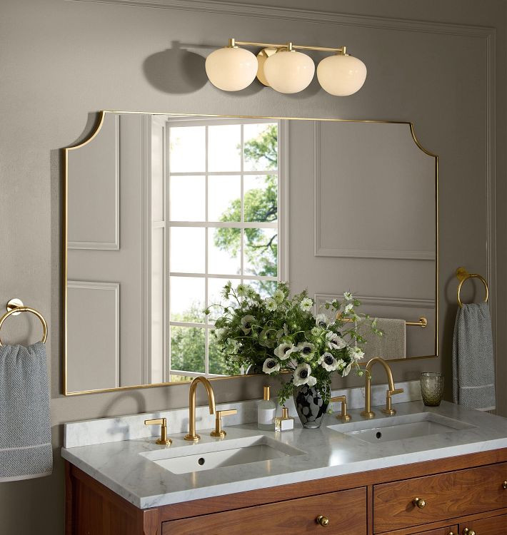 Colestin Metal Frame Double Vanity Mirror | Rejuvenation