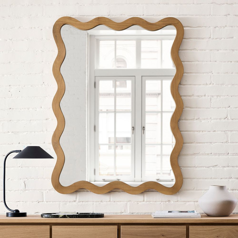 Wavy Wood Wall Mirror | West Elm (US)