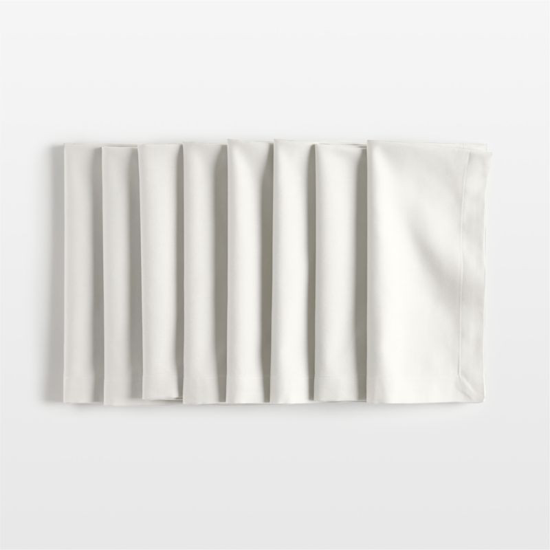 Aspen Crisp White Cotton Napkins, Set of 8 | Crate & Barrel | Crate & Barrel