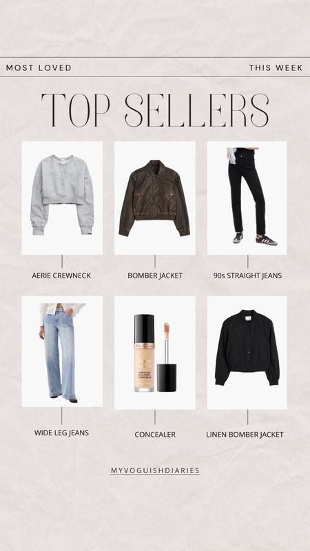 Top Sellers✨
trending for spring, spring trends, spring denim, denim sale, spring outerwear, aerie sale, beauty favorites 

#LTKsalealert #LTKbeauty #LTKstyletip