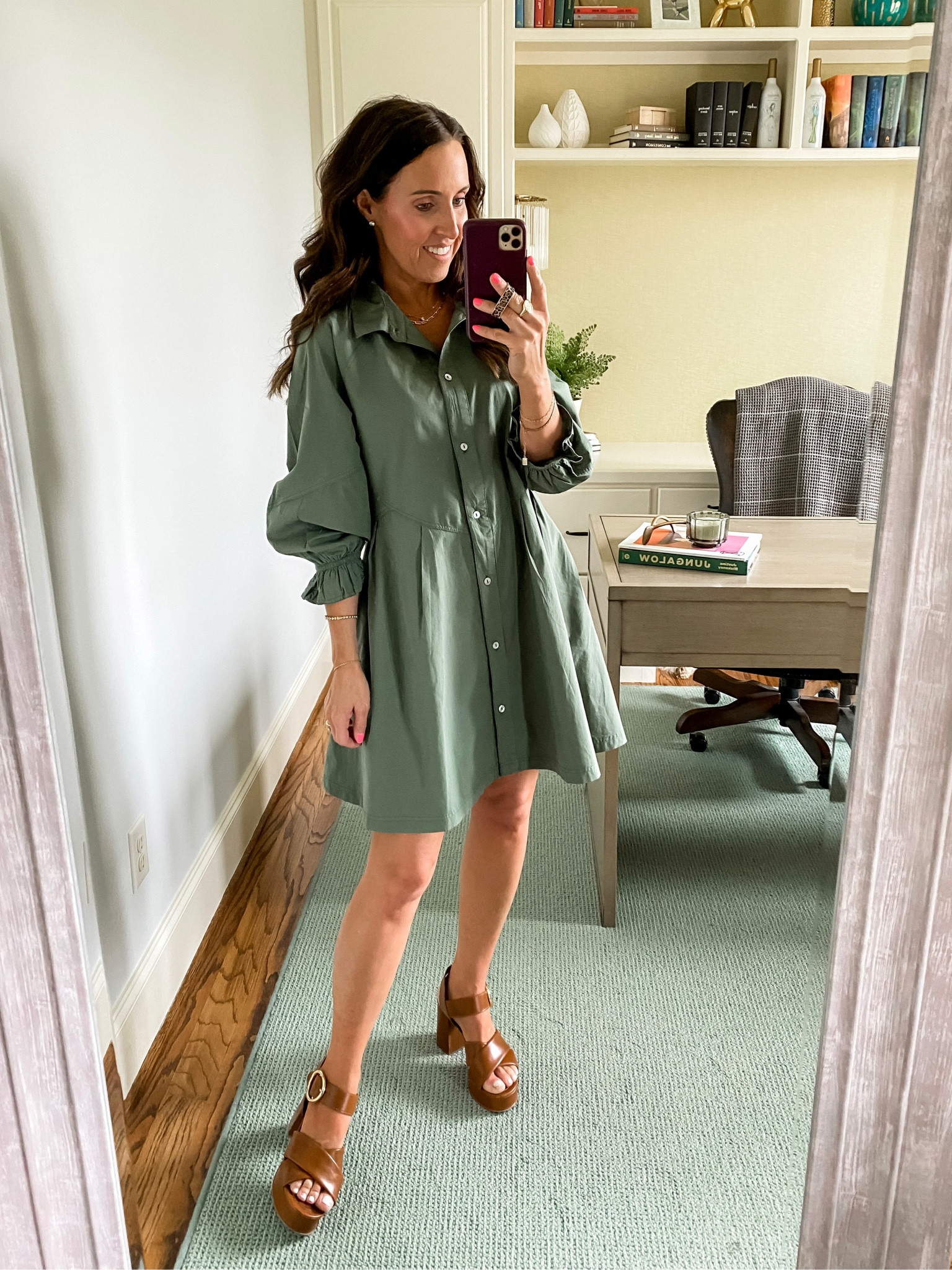 Free People Hannah poplin dress. Spring dress. Chloe platform sandals. 
Dress XS. Sandals up 1/2 size. 
25% off @bloomingdales

#LTKSeasonal #LTKshoecrush