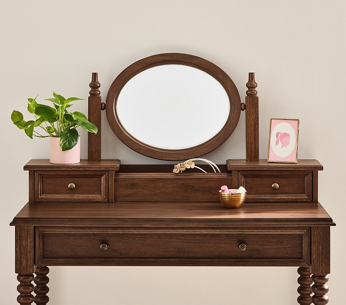 Chris Loves Julia Turned Wood Vanity Desk Topper | Pottery Barn Kids