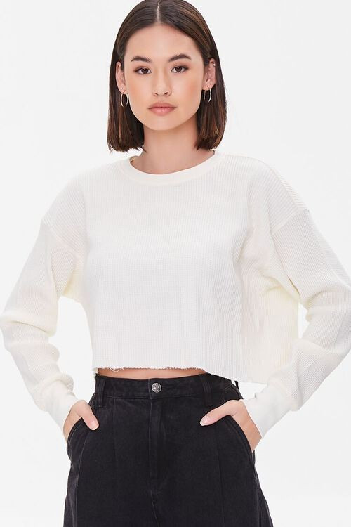 Ribbed Knit Cropped Sweater | Forever 21 (US)