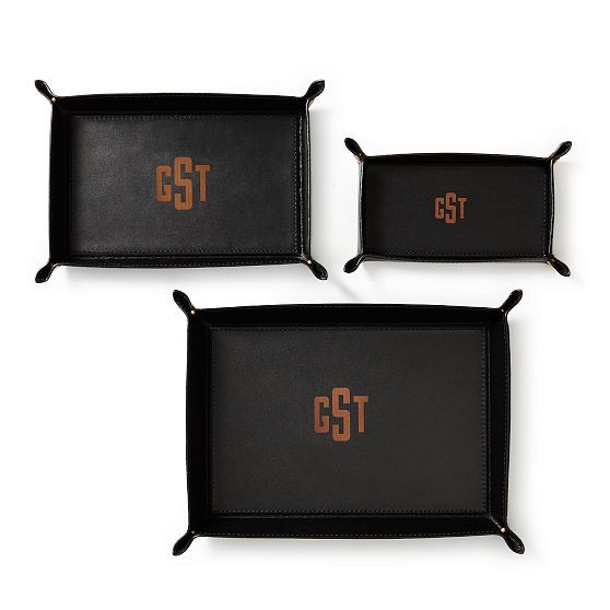 Rustic Leather Catchall Tray | Mark and Graham