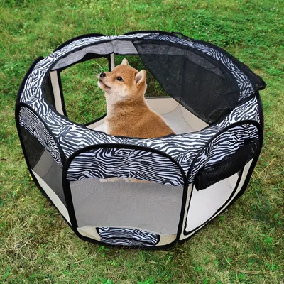 Portable Pet Playpen, Foldable Pet Playpen Tent, Dog Playhouse Playground For Small Dogs/cats, Indoor/outdoor Travel Camping Use Pop-up Travel Dog Pla | Wayfair North America