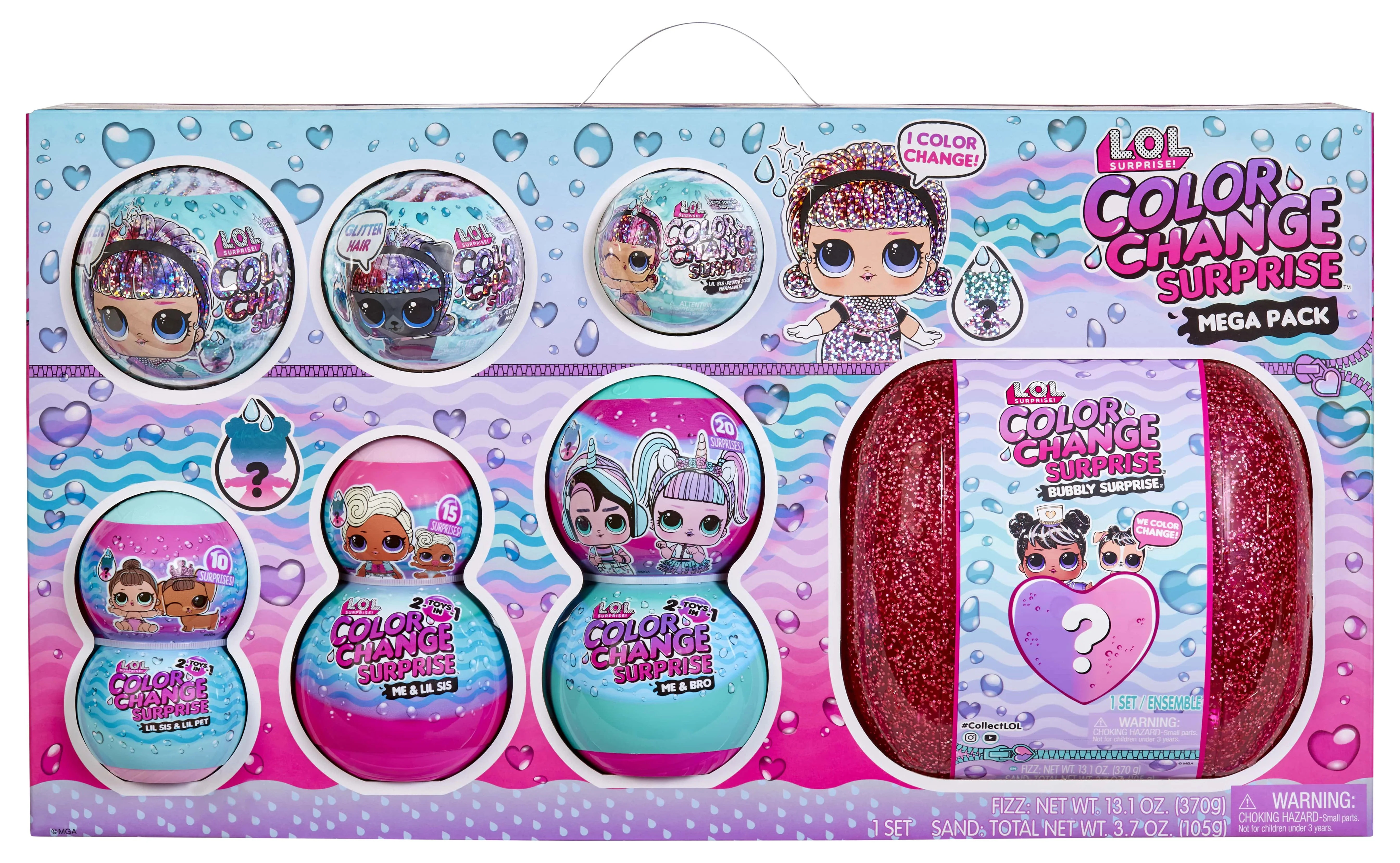 LOL Surprise Color Change Mega Pack Collectible Doll Exclusive w/ 70+ Surprises Age 4+ | Walmart (US)