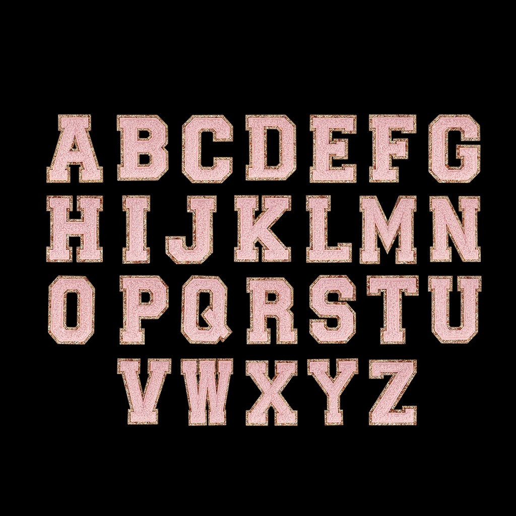 Sparkling Cider Glitter Varsity Letter Patches | Stoney Clover Lane