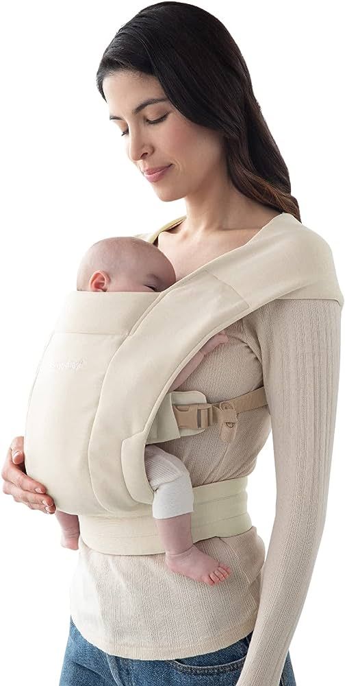 Ergobaby Embrace Cozy Newborn Essentials Baby Carrier Wrap (7-25 Pounds), Ponte Knit, Cream | Amazon (US)