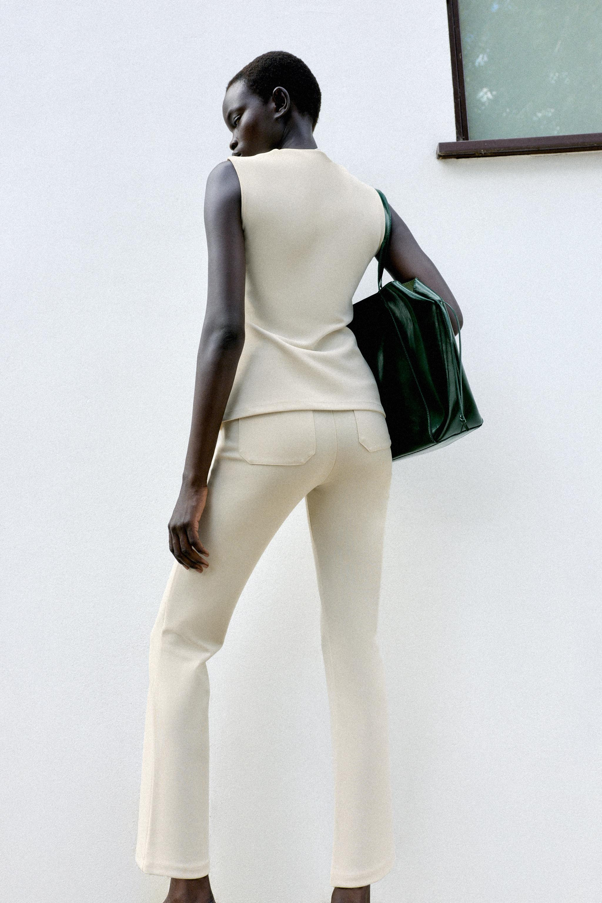 FABRIC-COVERED BUTTON VEST | Zara US
